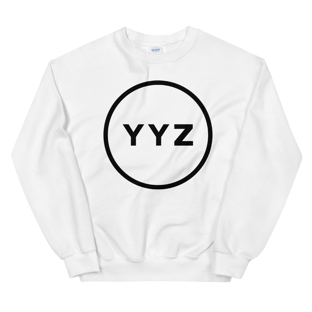 YYZ Circle Unisex White Sweatshirt