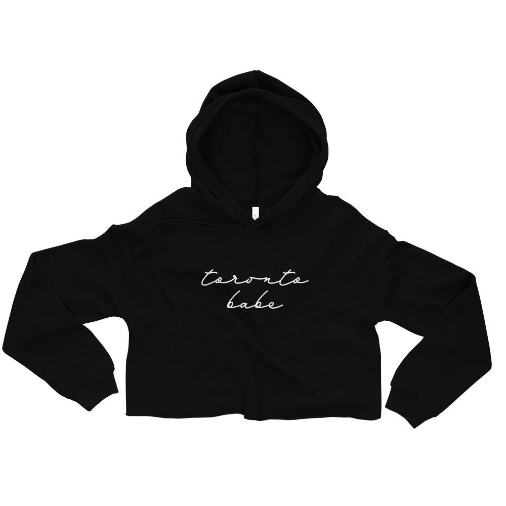 Toronto Babe Black Cropped Hoodie