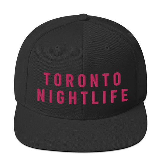 Toronto Nightlife Black & Pink Snapback Hat