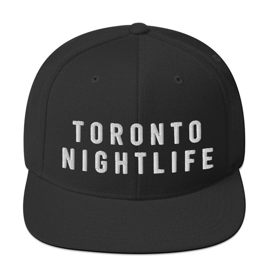 Toronto Nightlife Black & White Snapback Hat