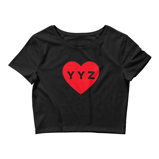 YYZ Heart Womens Cropped T-Shirt