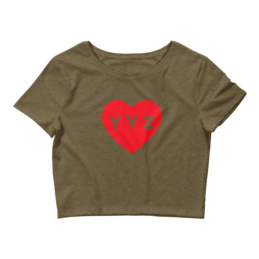 YYZ Heart Womens Cropped T-Shirt