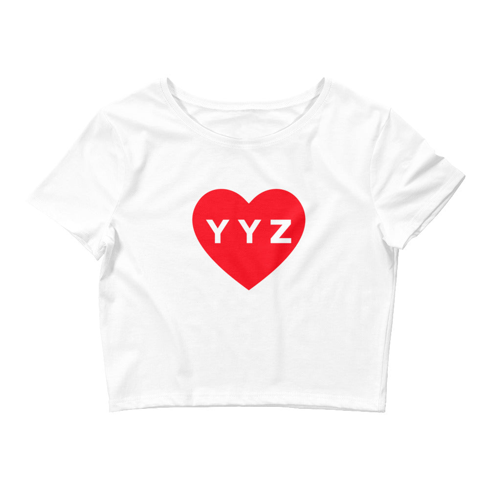 YYZ Heart Womens Cropped T-Shirt