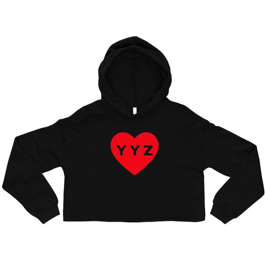 YYZ Heart Cropped Hoodie