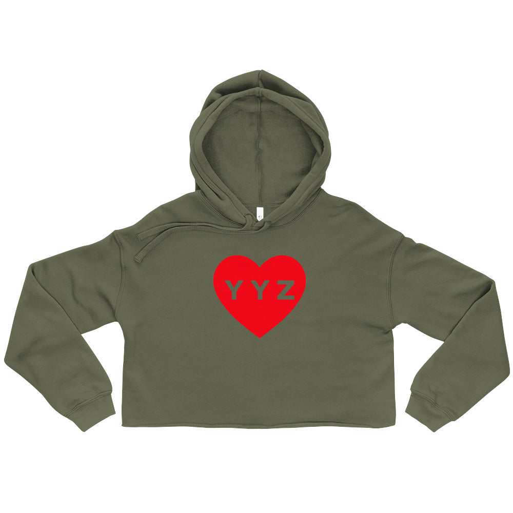 YYZ Heart Cropped Hoodie