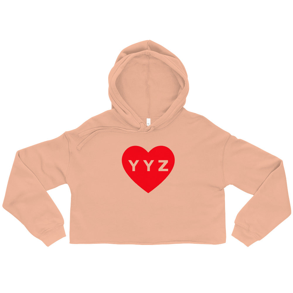 YYZ Heart Cropped Hoodie