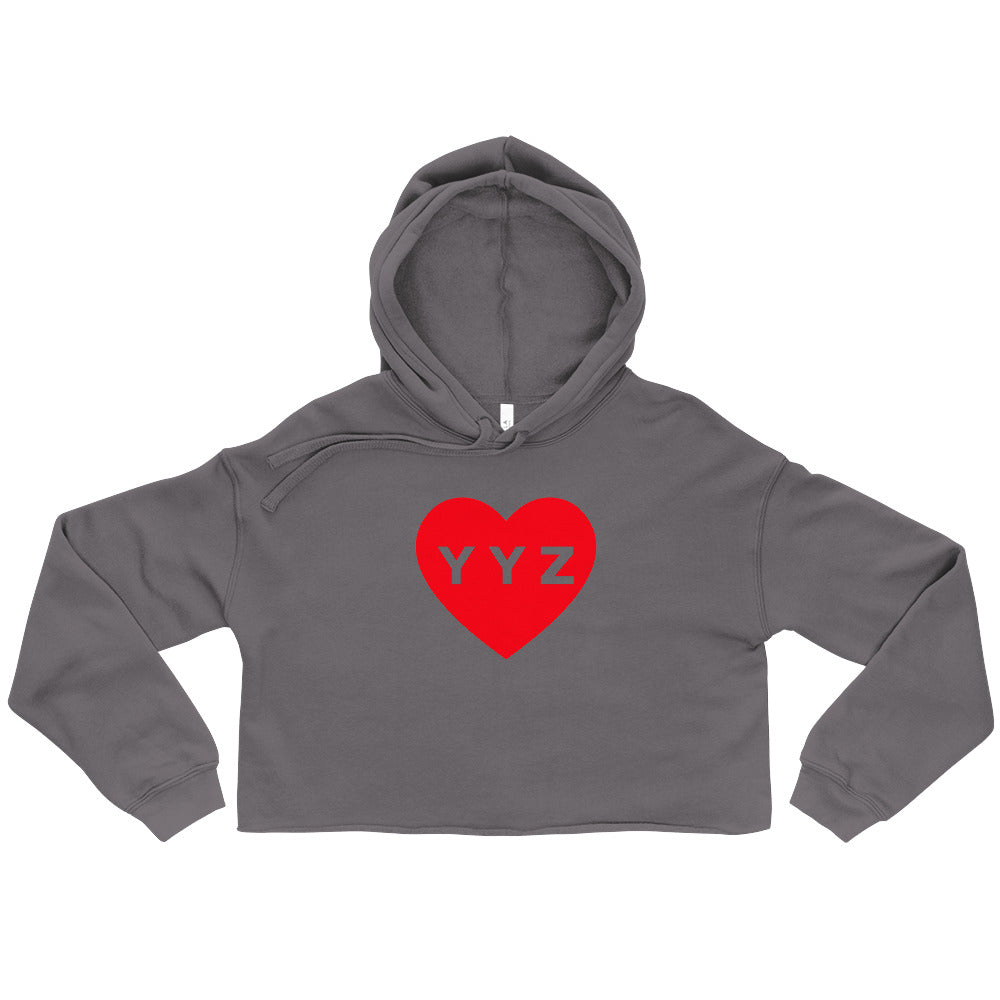 YYZ Heart Cropped Hoodie