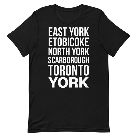 Six Boroughs Unisex Black T-Shirt