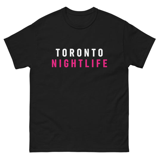 Toronto Nightlife Unisex Black and Pink T-Shirt