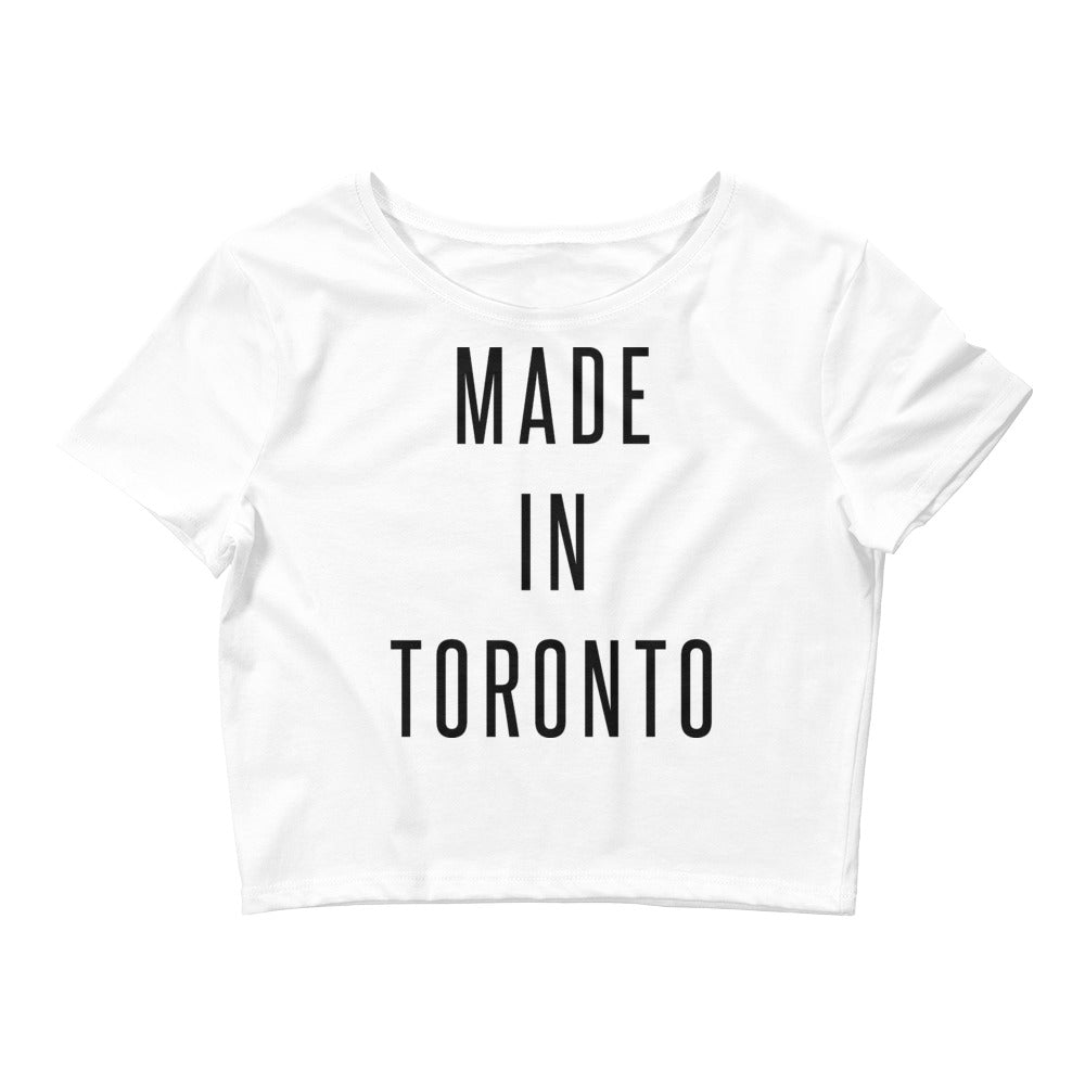 Made in Toronto Womens White Cropped T-Shirt