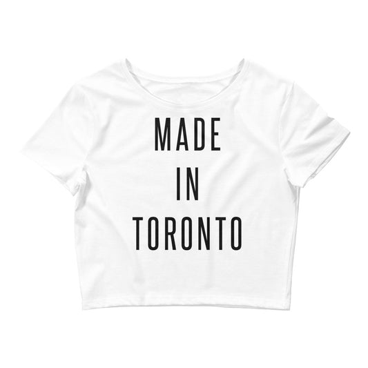 Made in Toronto Womens White Cropped T-Shirt