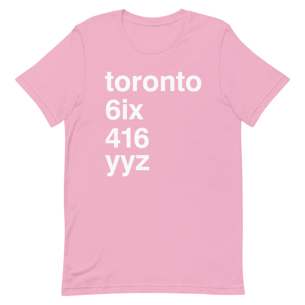 Toronto Nicknames Unisex Pink T-Shirt