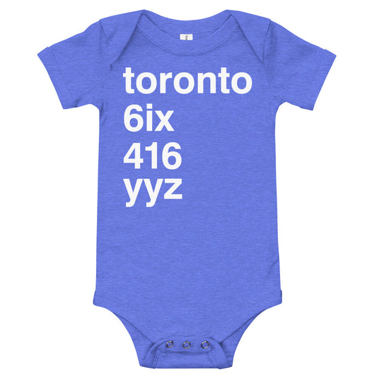 Toronto Nicknames Infant Blue Onesie