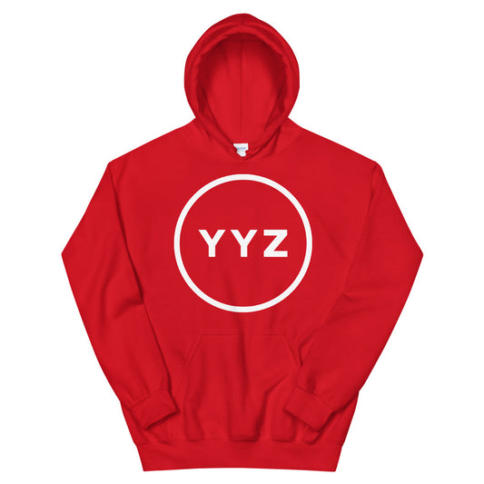 YYZ Circle Unisex Red Hoodie