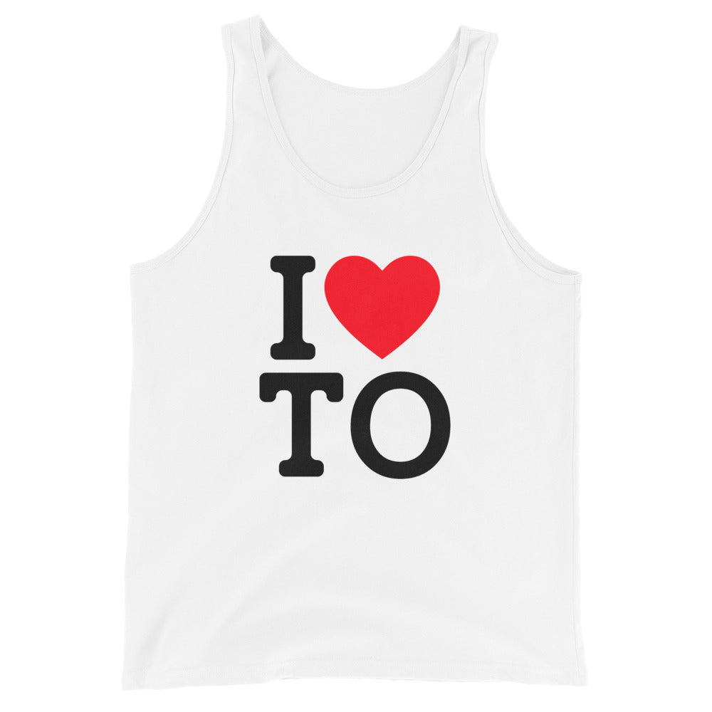 I Love Toronto Unisex White Tank Top