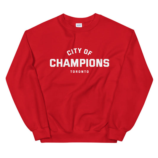 City of Champions Unisex Red Sweatshirt