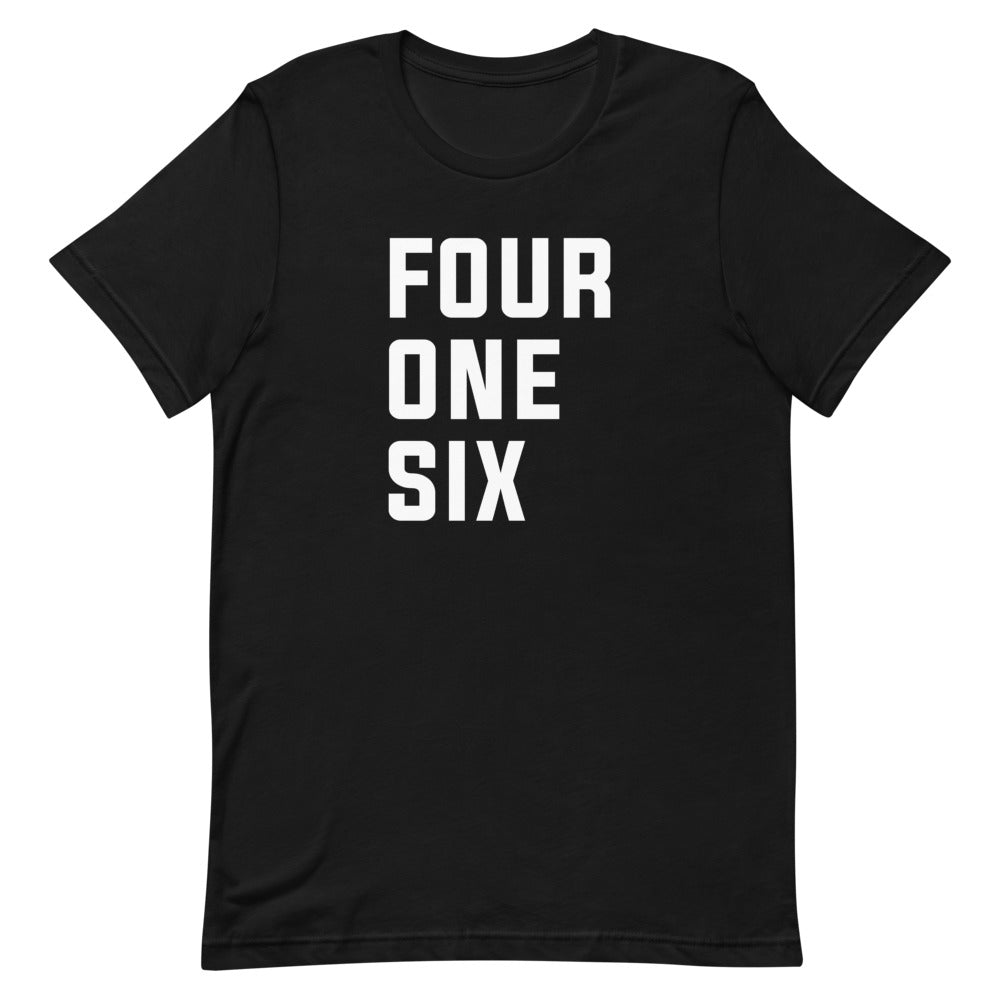 Four One Six Unisex Black T-Shirt