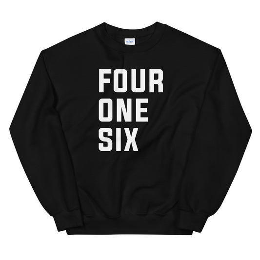 Four One Six Unisex Black Sweatshirt