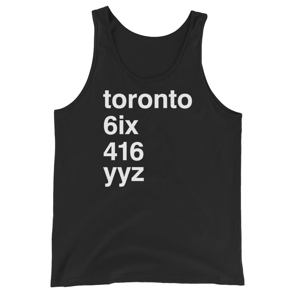 Toronto Nicknames Unisex Black Tank Top