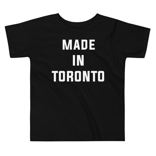 Made in Toronto Classic Toddler Black T-Shirt