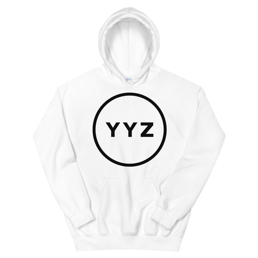 YYZ Circle Unisex White Hoodie