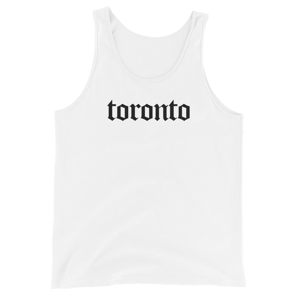 Toronto Gothic Unisex White Tank Top