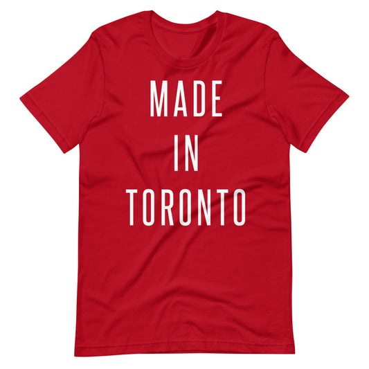 Made in Toronto Unisex Red T-Shirt