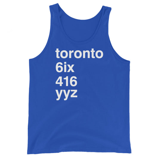 Toronto Nicknames Unisex Blue Tank Top