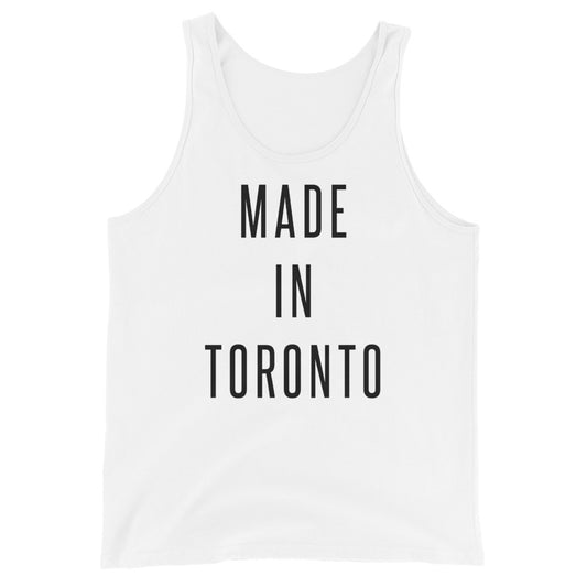 Made in Toronto Unisex White Tank Top