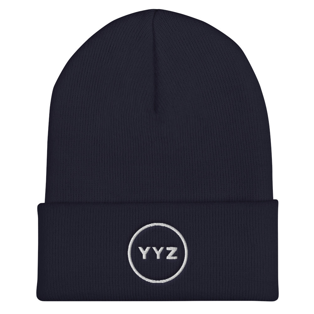 YYZ Circle Cuffed Navy Beanie