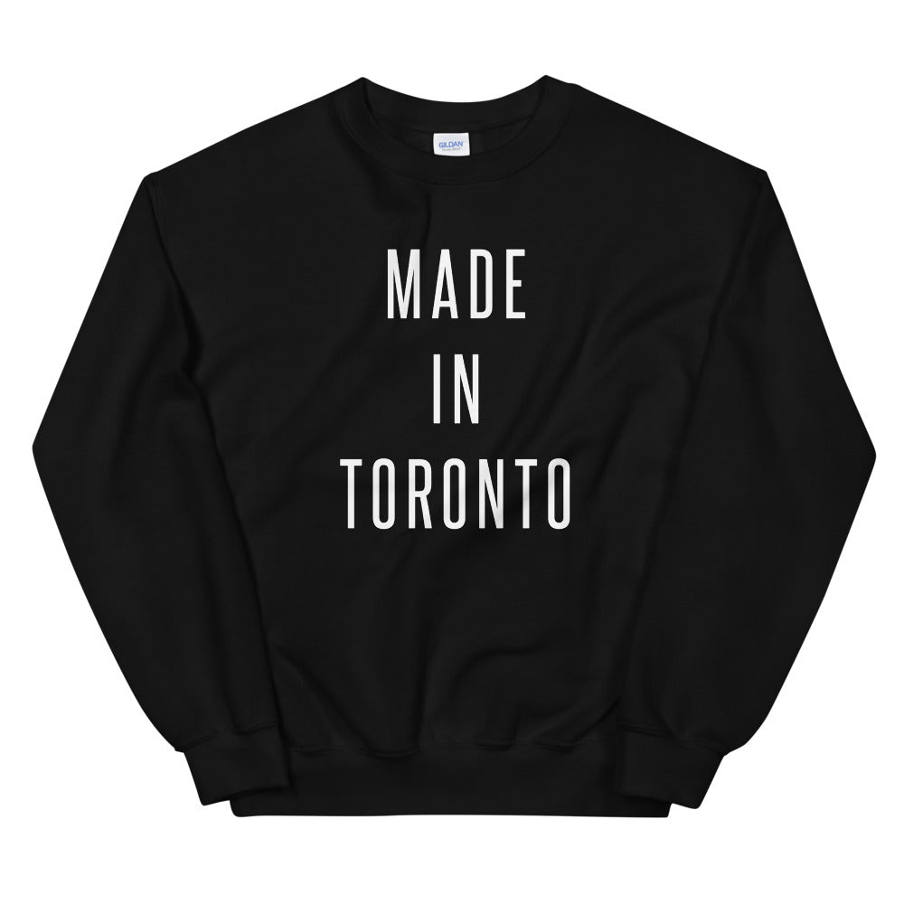 Made in Toronto Unisex Black Sweatshirt