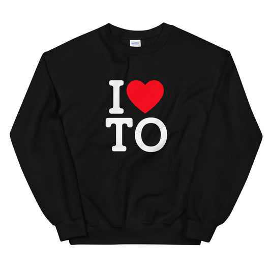 I Love Toronto Unisex Black Sweatshirt