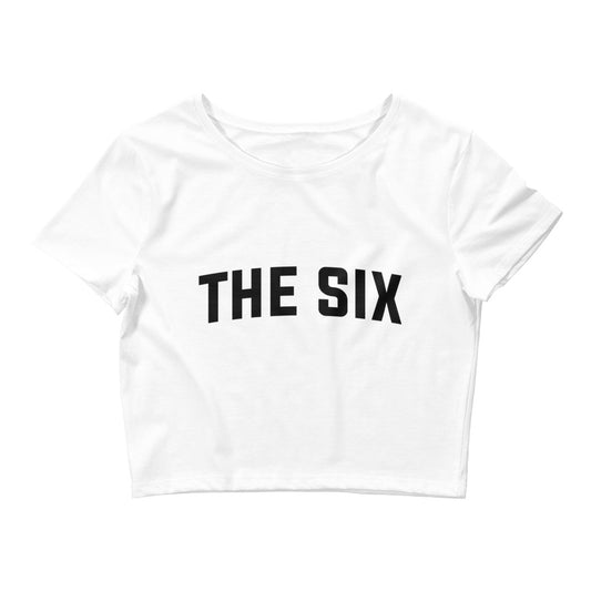 The Six Womens White Cropped T-Shirt