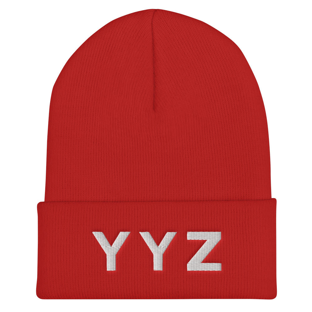 YYZ Cuffed Red Beanie