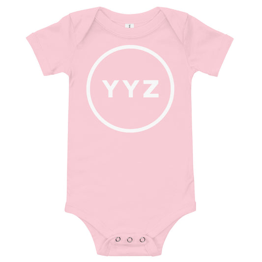 YYZ Circle Infant Pink Onesie