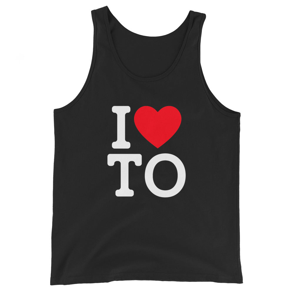 I Love Toronto Unisex Black Tank Top