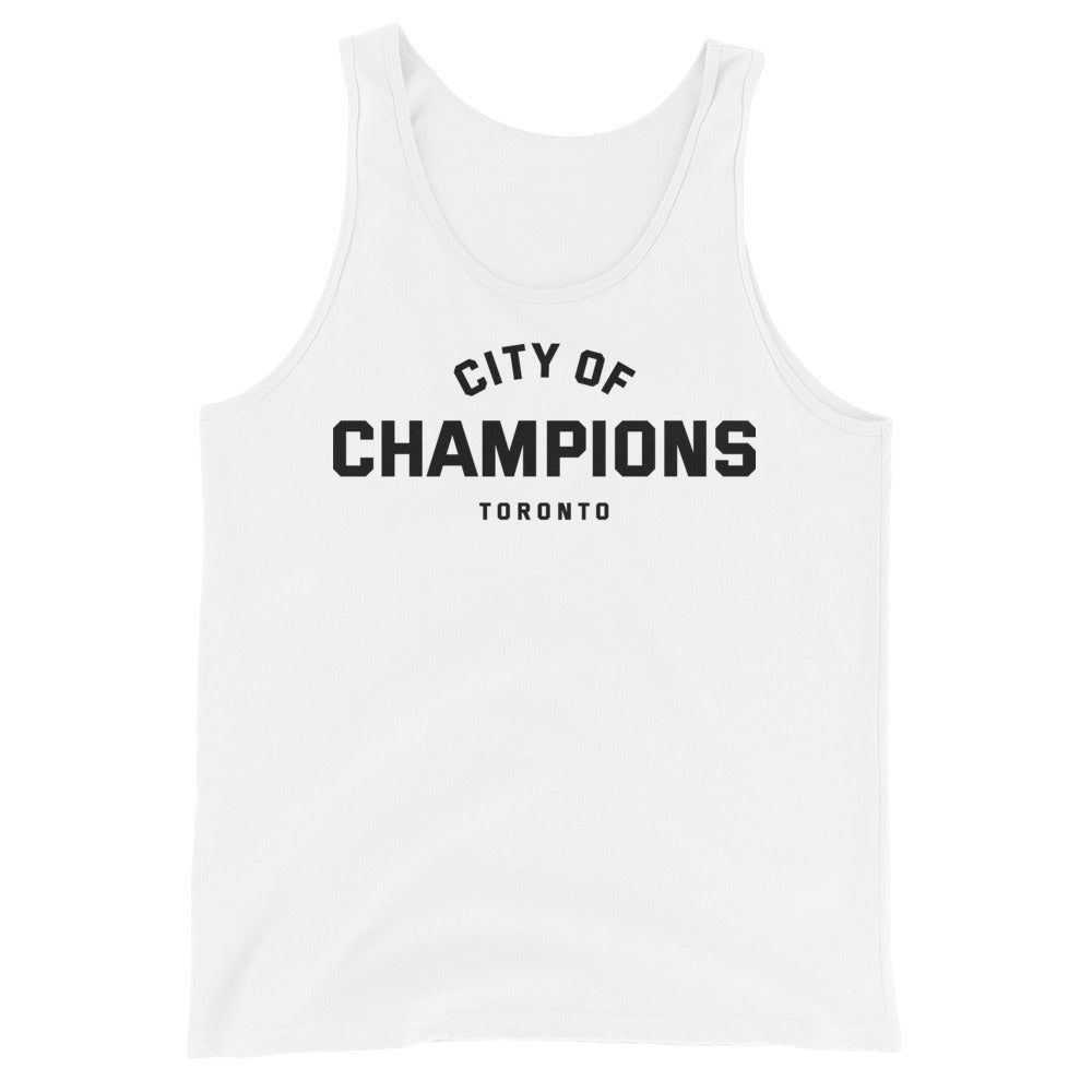 City of Champions Unisex White Tank Top