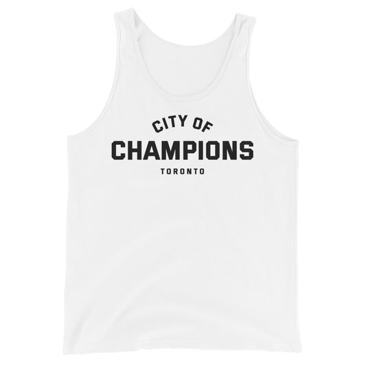 City of Champions Unisex White Tank Top