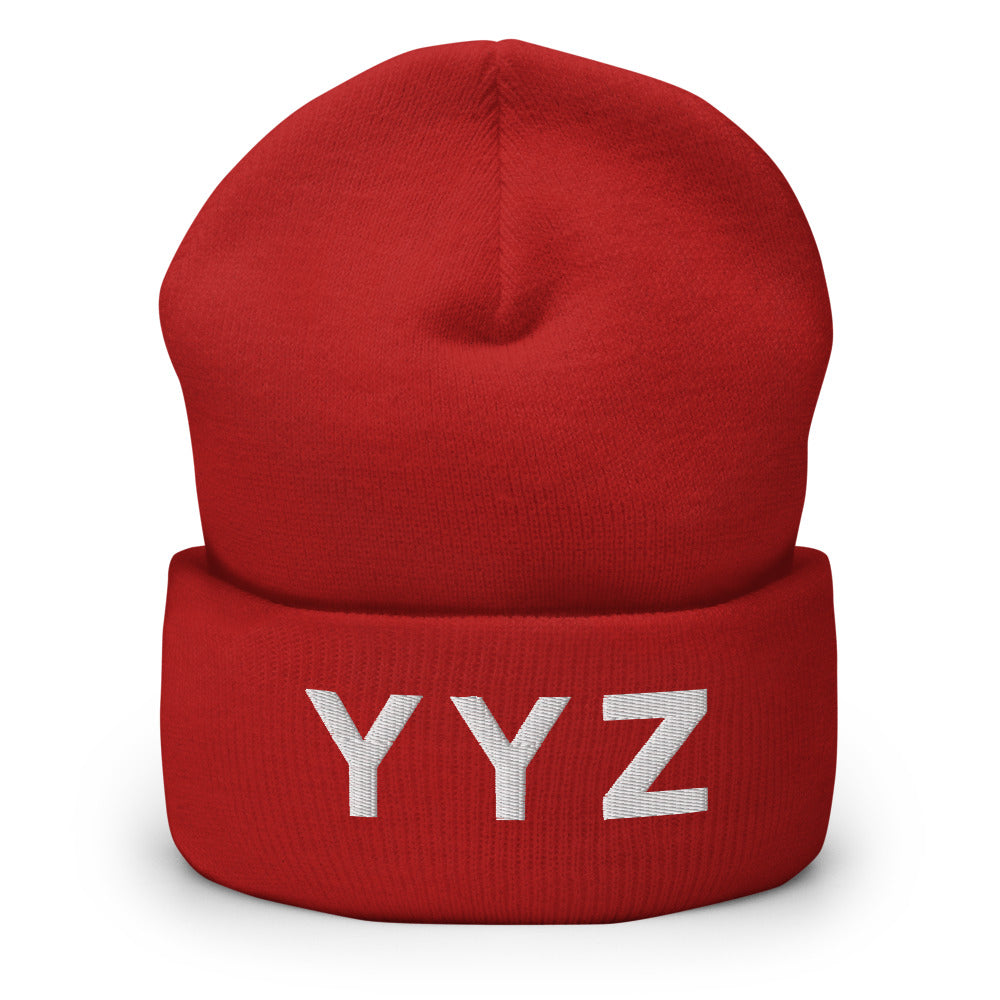 YYZ Cuffed Red Beanie