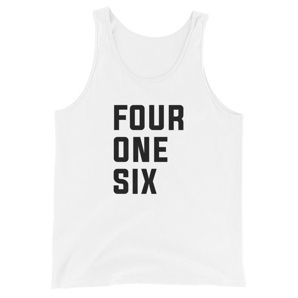 Four One Six Unisex White Tank Top