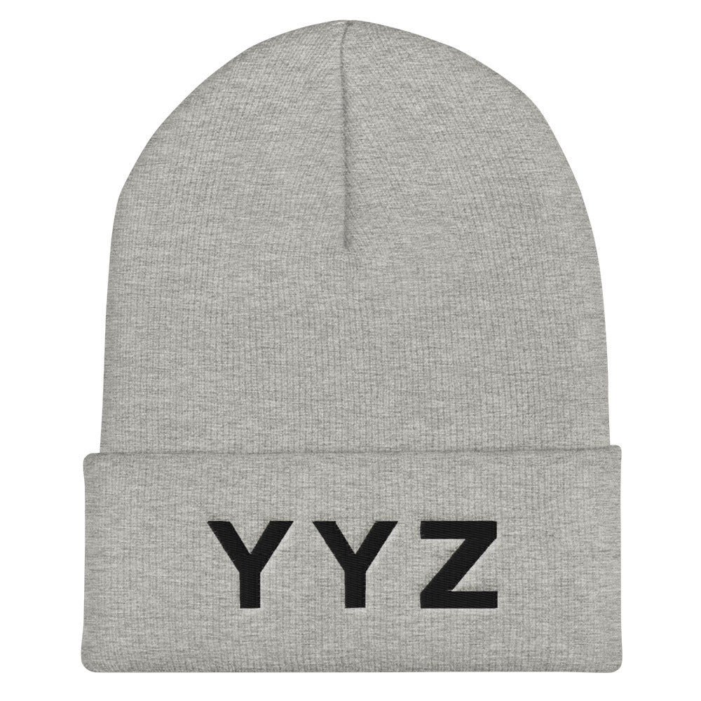 YYZ Cuffed Grey Beanie