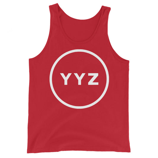 YYZ Circle Unisex Red Tank Top