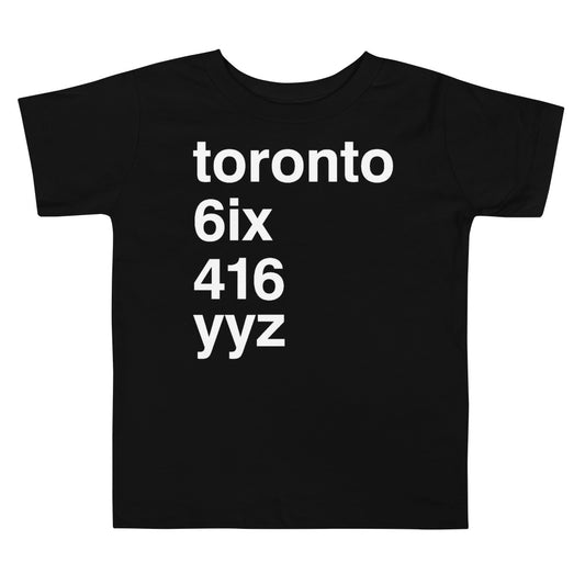 Toronto Nicknames Toddler Black T-Shirt