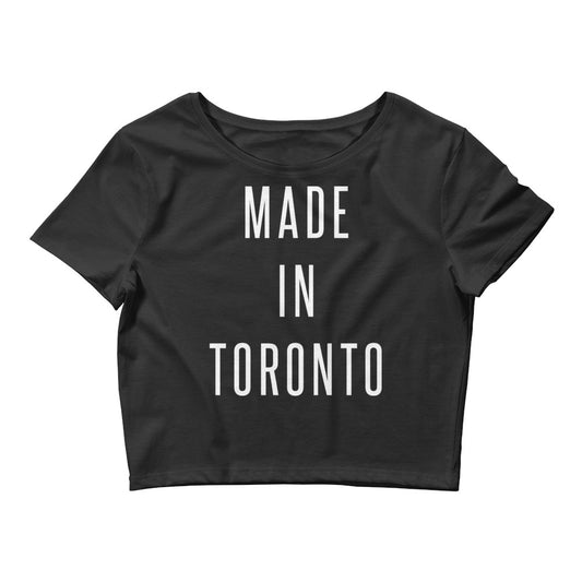 Made in Toronto Womens Black Cropped T-shirt