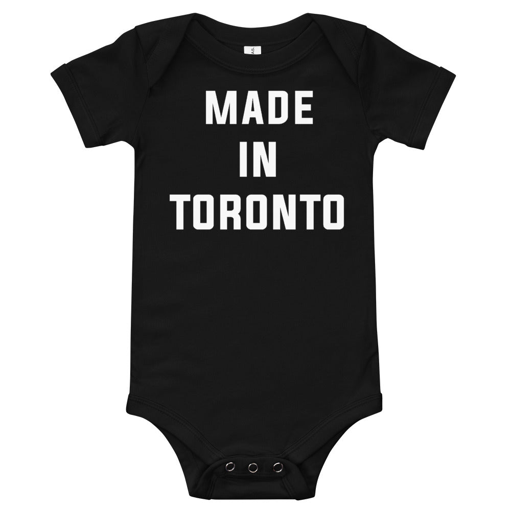 Made in Toronto Classic Infant Black Onesie