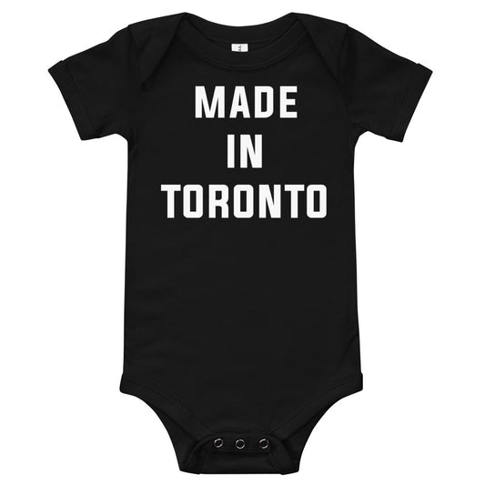 Made in Toronto Classic Infant Black Onesie