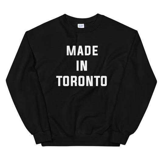 Made in Toronto Classic Unisex Black Sweatshirt