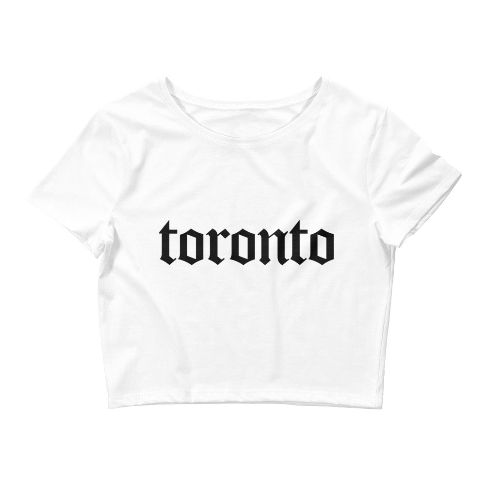 Toronto Gothic Womens White Cropped T-Shirt