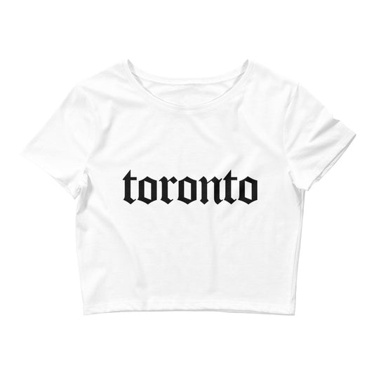 Toronto Gothic Womens White Cropped T-Shirt