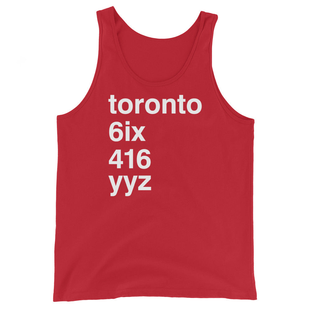 Toronto Nicknames Unisex Red Tank Top